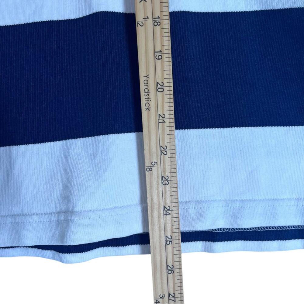 Barbarian Striped Rugby Shirt Mens Small Blue White Blokecore Varsity Co. Logo - Picture 8 of 10